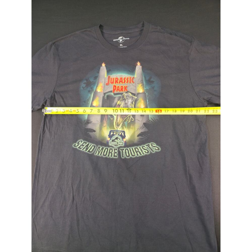 Jurassic Park Send More Tourists T-Shirt Men's XL Black Graphic Tee Cotton - Picture 4 of 5